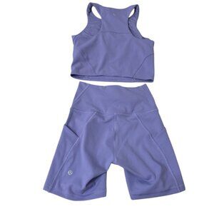 LULULEMON- Wunder Train Racerback Tank Top & Short - Lavender - 4 (Set)💜✨💪🏻